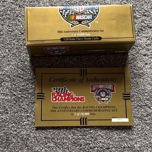 Nascar Gold 50th Anniversary Commemorative Set Box and Certificate